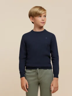 JERSEY ROUND NECK KIDS AZUL MARINO