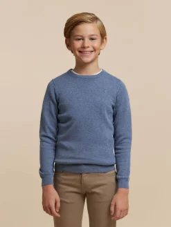 JERSEY ROUND NECK KIDS AZUL