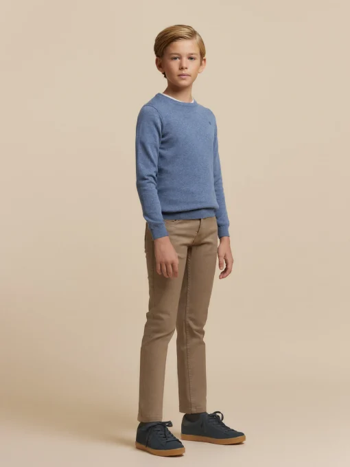 JERSEY ROUND NECK KIDS AZUL