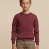 JERSEY ROUND NECK KIDS BURDEOS