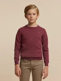 JERSEY ROUND NECK KIDS BURDEOS