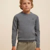 JERSEY ROUND NECK KIDS GRIS