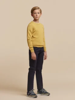 JERSEY ROUND NECK KIDS MOSTAZA