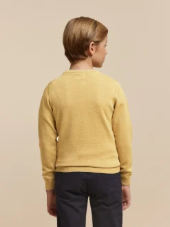 JERSEY ROUND NECK KIDS MOSTAZA