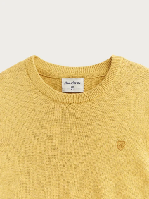 JERSEY ROUND NECK KIDS MOSTAZA
