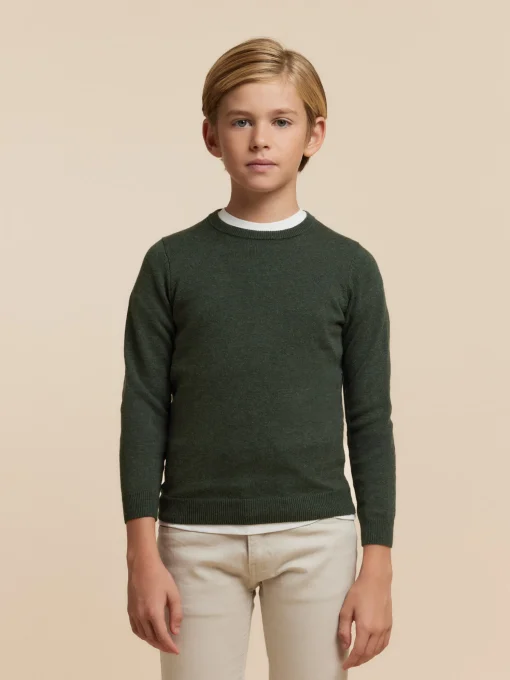 JERSEY ROUND NECK KIDS VERDE