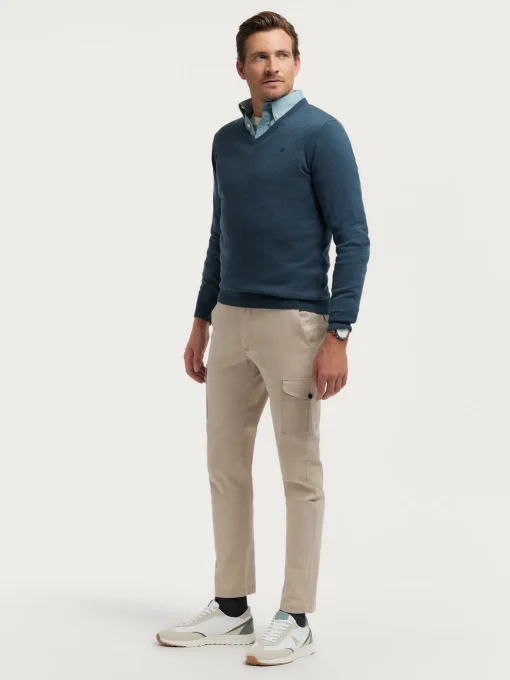 JERSEY V-NECK TRENDY AZUL