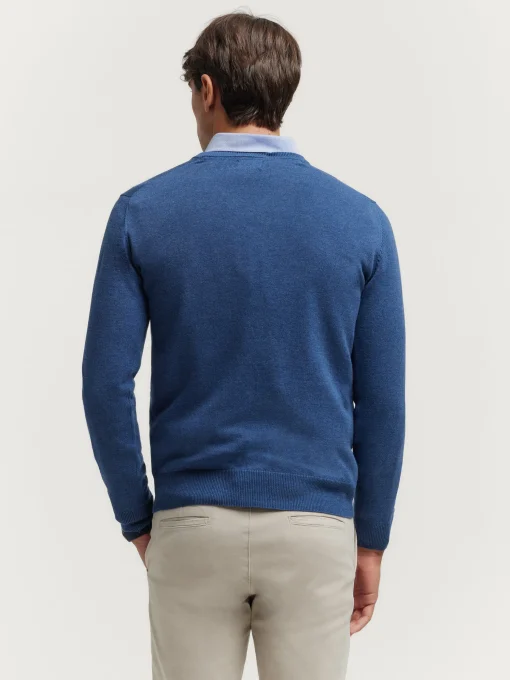 JERSEY V-NECK TRENDY AZUL
