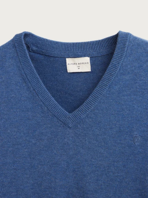 JERSEY V-NECK TRENDY AZUL