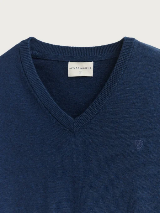 JERSEY V-NECK TRENDY AZUL MARINO