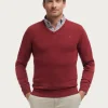 JERSEY V-NECK TRENDY BURDEOS