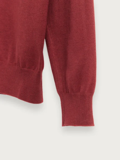 JERSEY V-NECK TRENDY BURDEOS