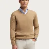 JERSEY V-NECK TRENDY CAMEL