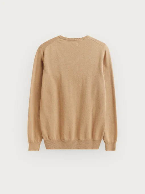 JERSEY V-NECK TRENDY CAMEL