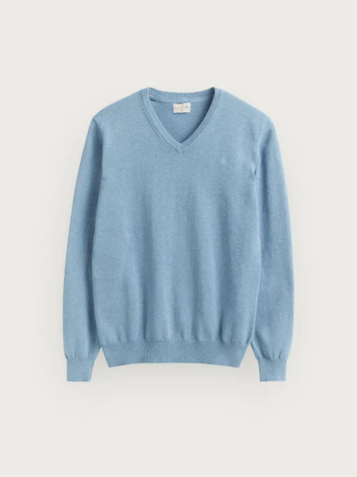 JERSEY V-NECK TRENDY CELESTE