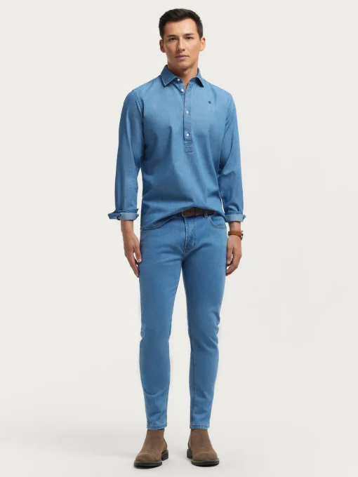 POLERA DENIM AZUL