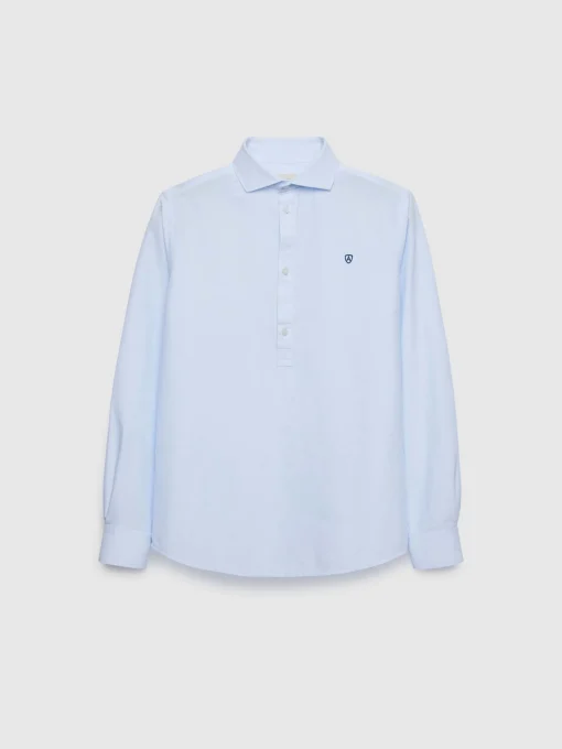 POLERA PIN POINT CELESTE