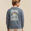 SUDADERA POSITIVE KIDS AZUL